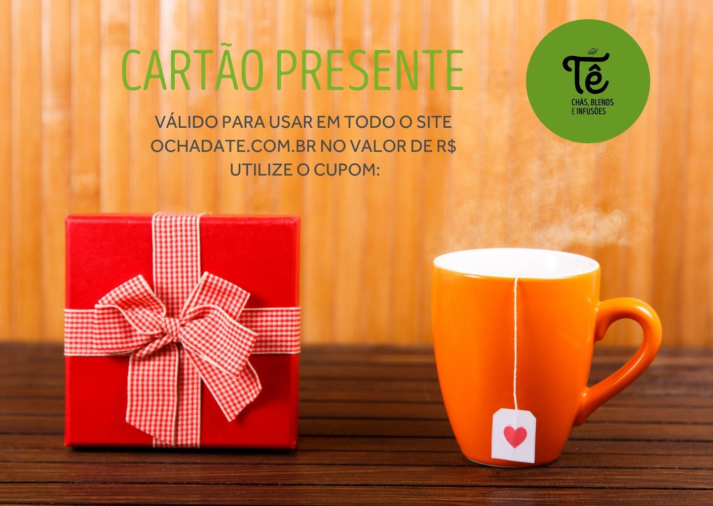 Cartão presente Tê chás
